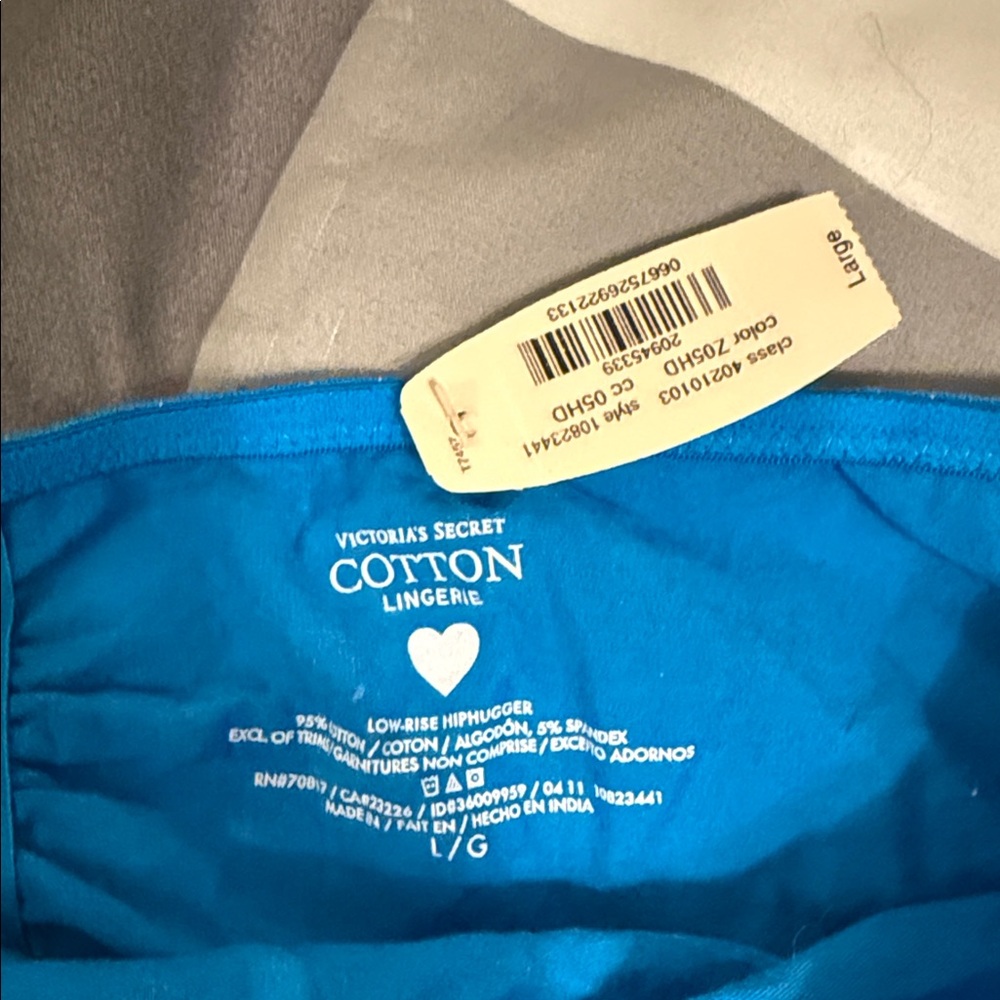 Victoria's Secret Blue and Silver Sparkle Ruched Panties, new w/tag - Picture 2 of 4